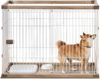 Amazon.co.jp: アイリスオーヤマ 犬 サークル ウッディサークル ハイ